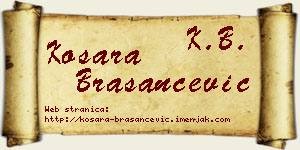 Kosara Brašančević vizit kartica